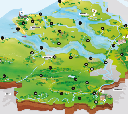 Beleefkaart Geopark Schelde Delta