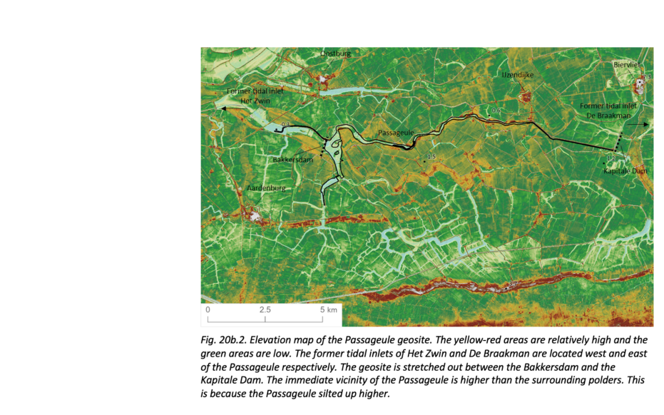 Elevation map of the Passageule geosite